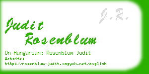 judit rosenblum business card